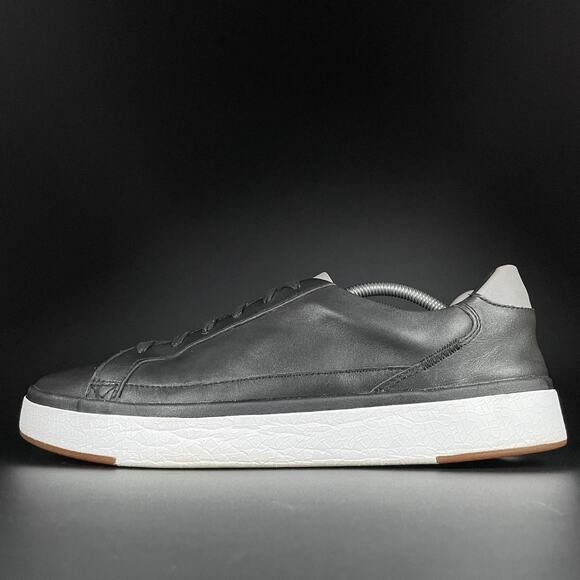 Kizik Vegas Men’s Size 13 Black Leather Handsfree Sneaker Slip On Casual Comfort - Picture 1 of 9